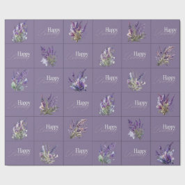 Papel De Presente Invólucro de presente de Design lavanda