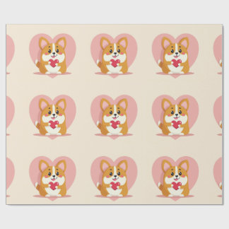 Papel De Presente invólucro fofo de corgi
