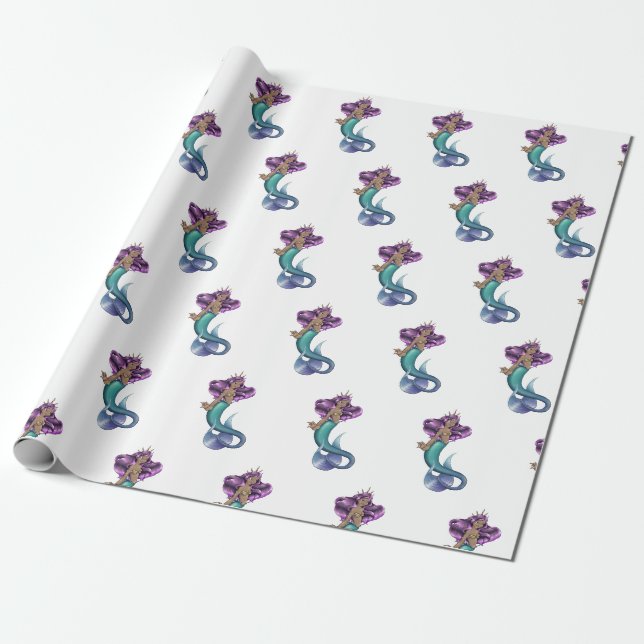 Papel De Presente Iole de Sereia (Desenrolado)
