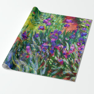 Papel De Presente Iris Along do Caminho do Jardim por Claude Monet