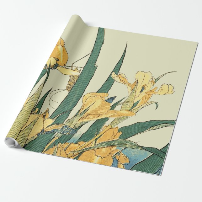 Papel De Presente Iris de gafanhoto de Hokusai: Impressão japonesa v (Desenrolado)