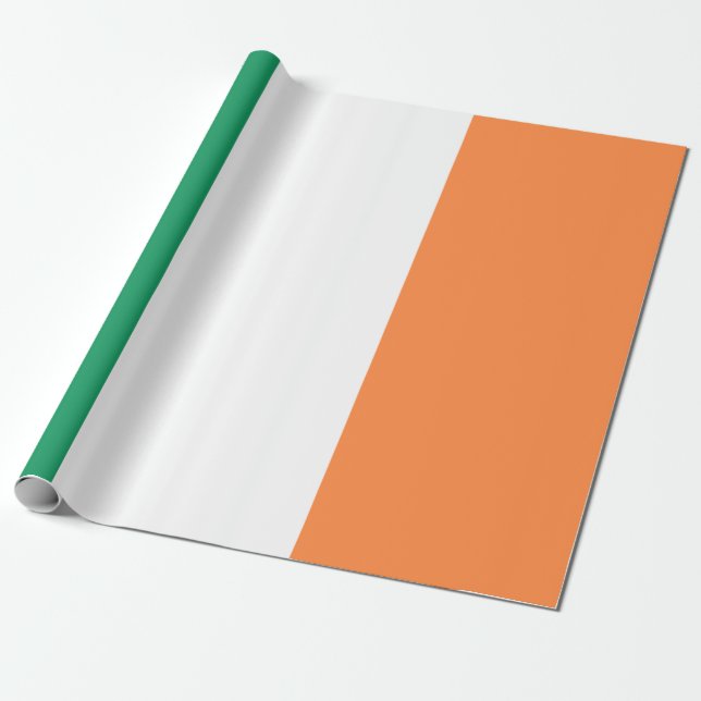 Papel De Presente Irish Flag (República da Irlanda) (ROI) (Eire) (Desenrolado)