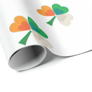 Papel De Presente Irish Flag Shamrock