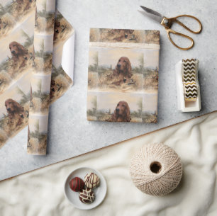 Papel De Presente Irish Setter