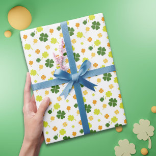 Papel De Presente Irish Shamrocks Clovers