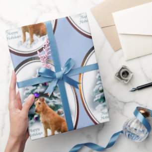 Papel De Presente Irish Terrier Christmas
