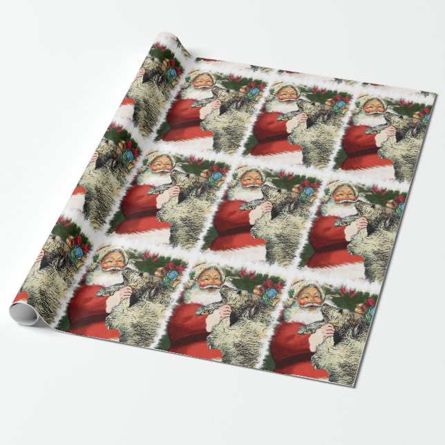 Papel De Presente Irish Wolfhound Natal (Desenrolado)