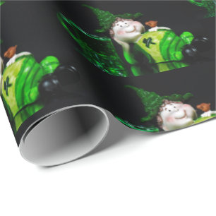Papel De Presente Irlandês Leprechaun e Green Beer