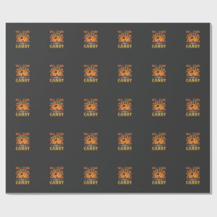 Papel De Presente Irmã de Halloween de Doces Design_1