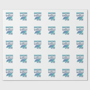 Papel De Presente Irmão da Camisa de Tartaruga Marinha da Garota de 
