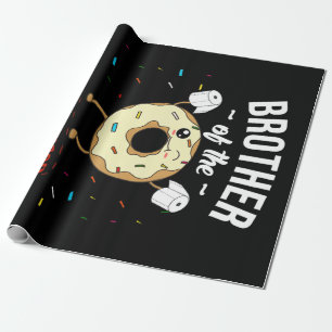 Papel De Presente Irmão Da Rapariga De Aniversário Em Quarto, Rosq