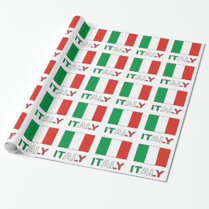 Papel De Presente Itália e Bandeira Italiana