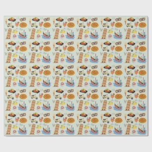Papel De Presente Itália Vacação Perfeita