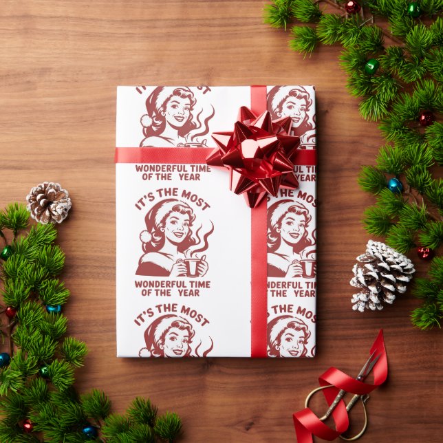 Papel De Presente It's The Most Wonderful Time Snarky Christmas  (Presente de Natal)