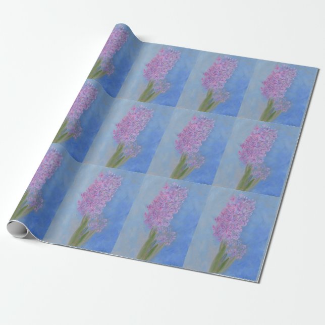 Papel De Presente Jacinto Rosa Lilás (Desenrolado)
