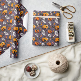 Papel De Presente Jack-o-Ghost Roxo