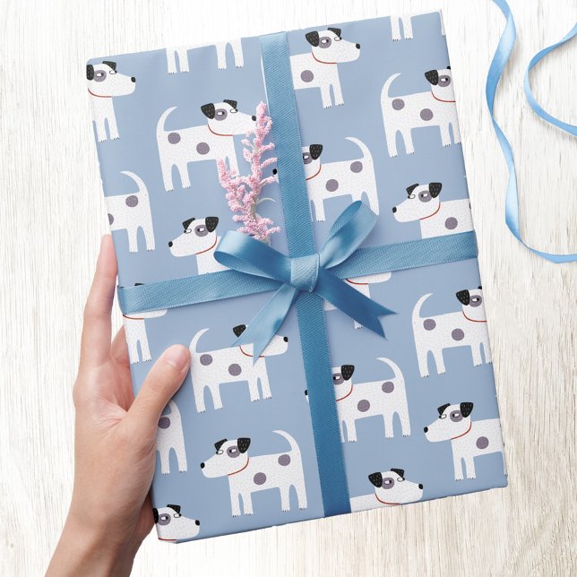 Papel De Presente Jack Russell Parson Terrier Dog Patterno (Jack Russell Parson terrier dog pattern gift wrapping paper )
