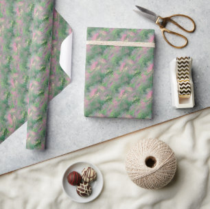 Papel De Presente Jade Green Crystal Gel Pattern