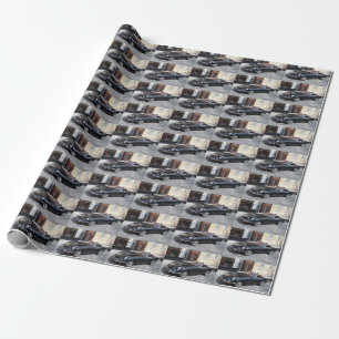 Papel De Presente Jaguar E Type Roadster Preto