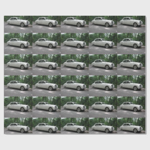 Papel De Presente Jaguar MK IX Branco Elegante