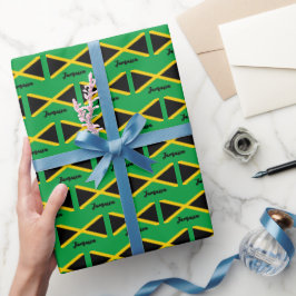 Papel De Presente Jamaica Wraptor Paper, Jamaican Flag patriotic