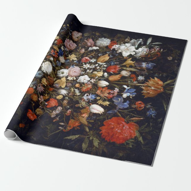 Papel De Presente Jan Brueghel, as flores mais velhas de um navio de (Desenrolado)