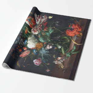 Papel De Presente Janeiro Davidsz de Heem Vaso das flores