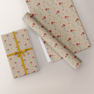 Papel De Presente Janeiro Nascimento Mês Flor Neve