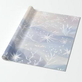 Papel De Presente Janela Geada | Bela Cena de Inverno Nevando