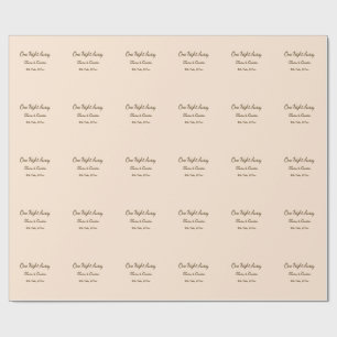 Papel De Presente Jantar de ensaio Uma noite longe laranja pastel