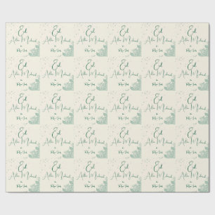 Papel De Presente Jantar verde-sage do Eid Al Adha