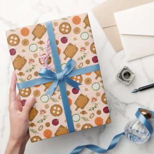 Papel De Presente Janto de Ação de Graças Pia