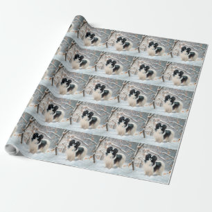 Papel De Presente Japanese Chin Deixe Nevar Natal