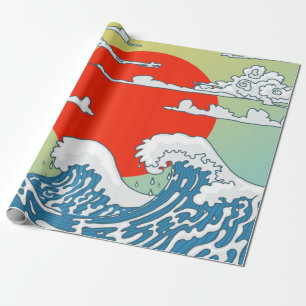 Papel De Presente Japanese Waves Canvas Print