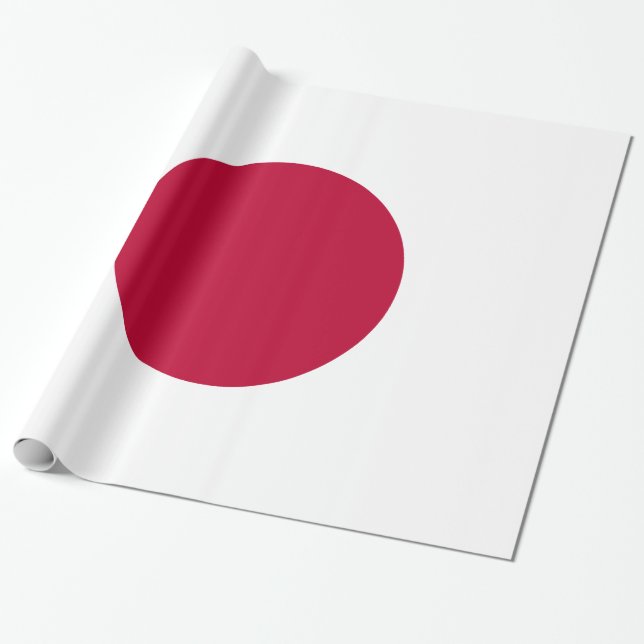 Papel De Presente Japão - Bandeira japonesa - Hinomaru (Desenrolado)