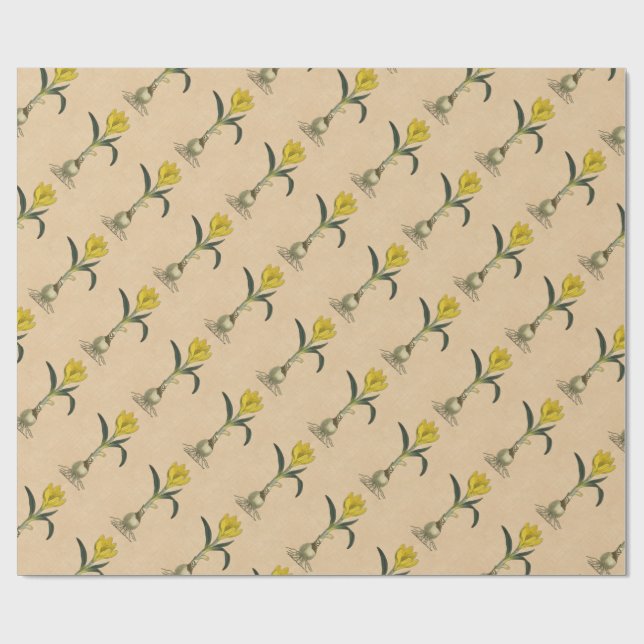 Papel De Presente Jardim Botânico de Tulipa Amaryllis Flor (Aberto)