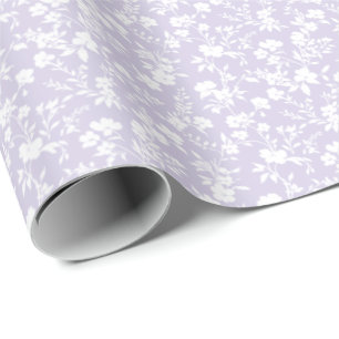 Papel De Presente Jardim Botânico Neutro - Lavanda Empoeirada