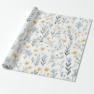 Papel De Presente Jardim Colorido Mínimo - Enfermeiro de Flores Selv
