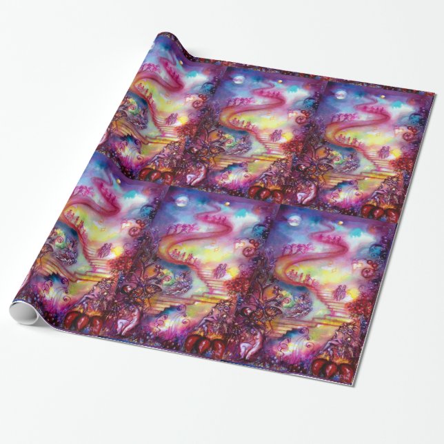 PAPEL DE PRESENTE JARDIM DAS SOMBRAS PERDIDAS/ESCADAS MÍSTICAS (Desenrolado)