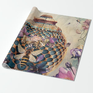 Papel De Presente Jardim de Abelhas Encantado Fantasia (6)