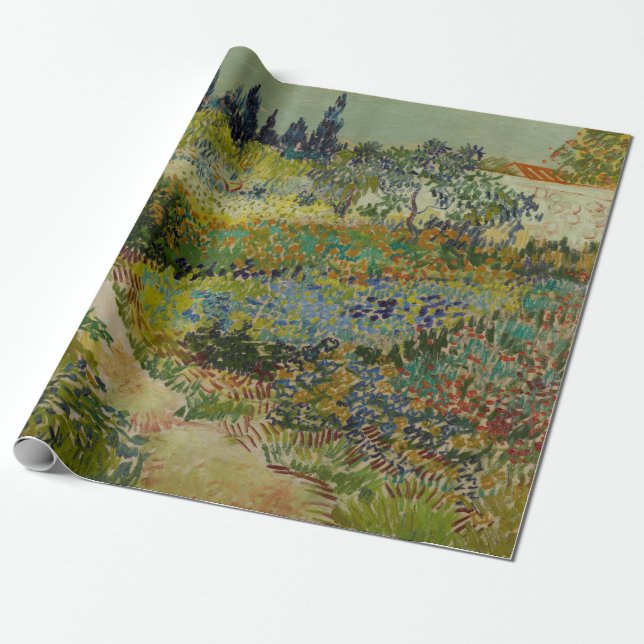 Papel De Presente Jardim de Arles - Vincent Van Gogh (Desenrolado)