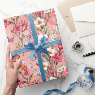 Papel De Presente Jardim de Blush Bloom