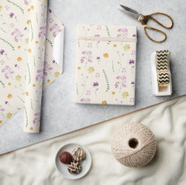 Papel De Presente Jardim de fadas de flores selvagens do País