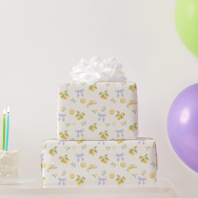 Papel De Presente Jardim de Limões com Ratos (Presentes para festas)