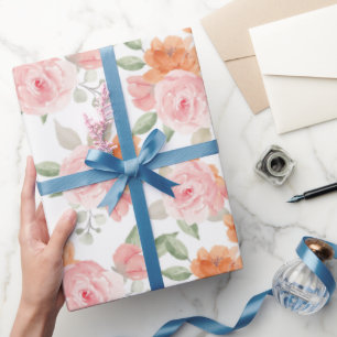 Papel De Presente Jardim de Pêssego