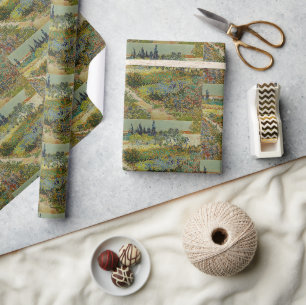 Papel De Presente Jardim de Pintura Clássico de Van Gogh em Arles