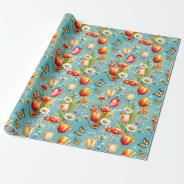 Papel De Presente Jardim do Céu Florido