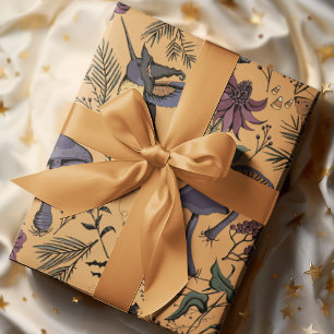 Papel De Presente Jardim do Hummingbird Spooky Ochre