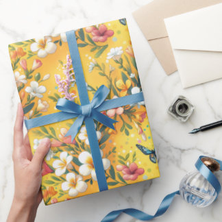 Papel De Presente Jardim Ensolarado