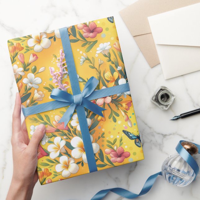 Papel De Presente Jardim Ensolarado (Presentear)